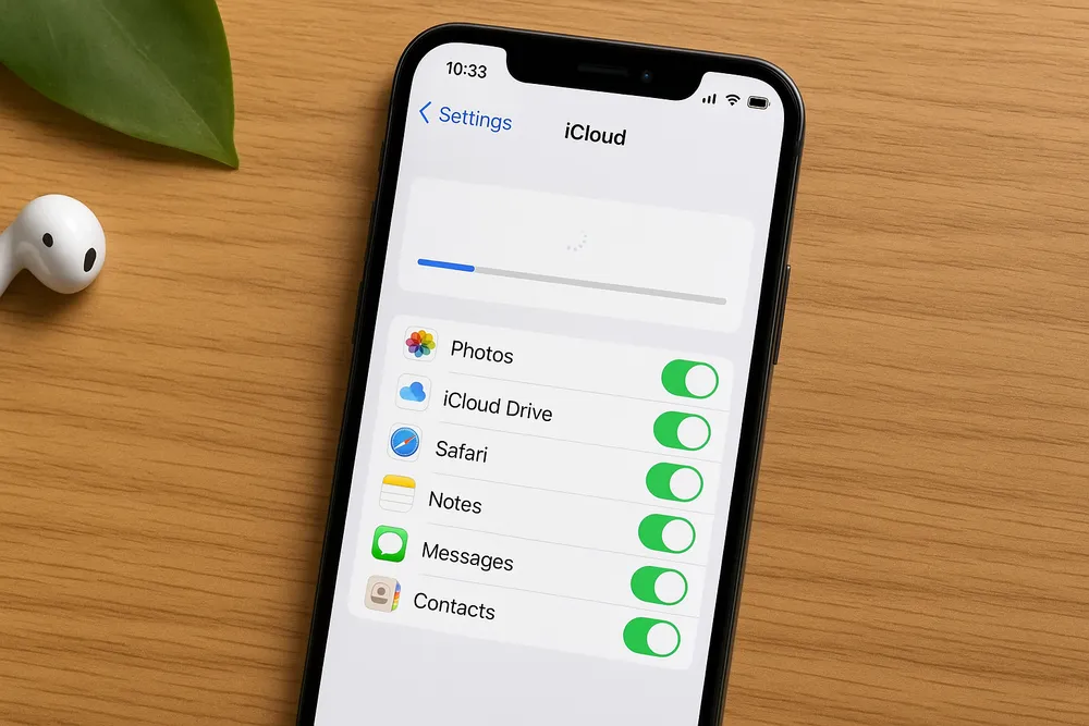 sincronizar iCloud iPhone